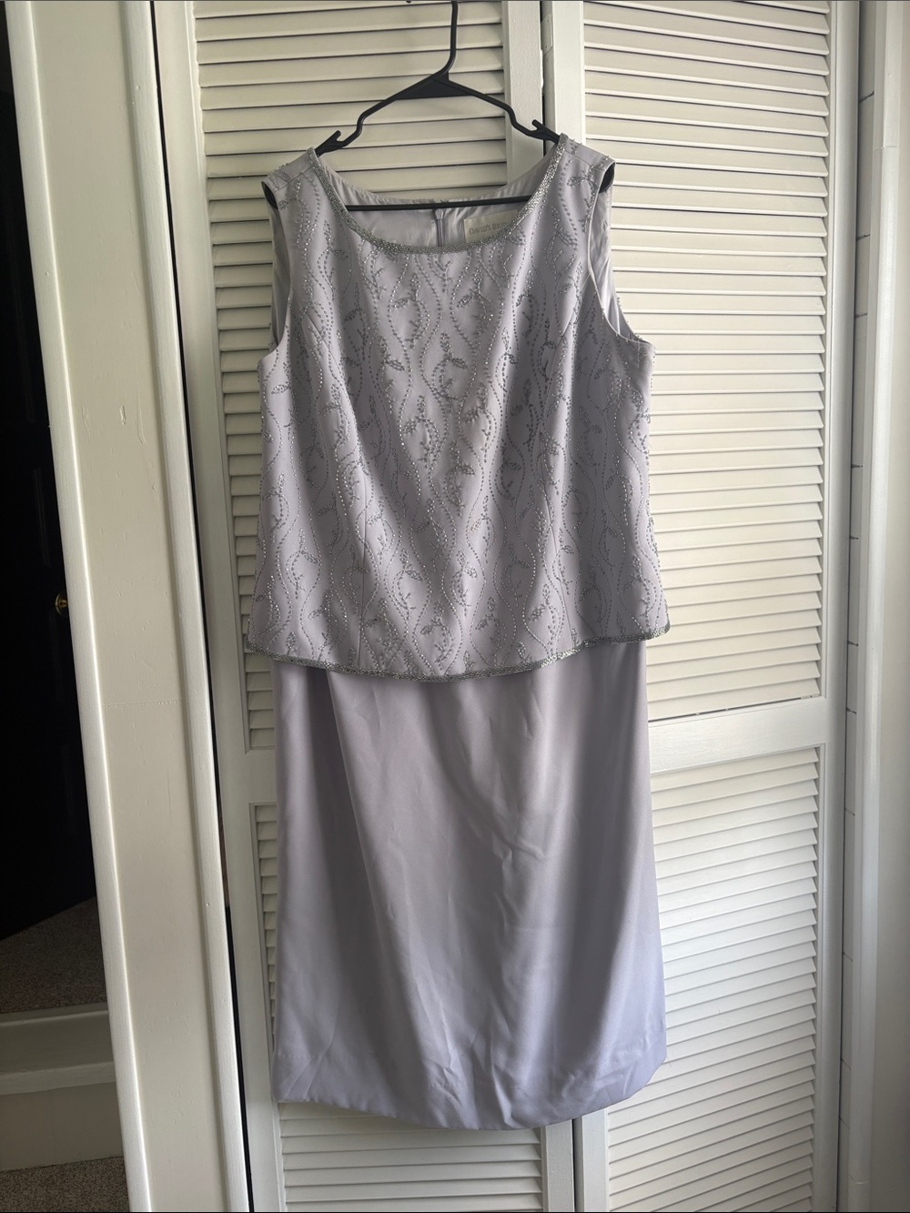 David’s Bridal Dress for Mother of Bride/Groom Lilac with Beads